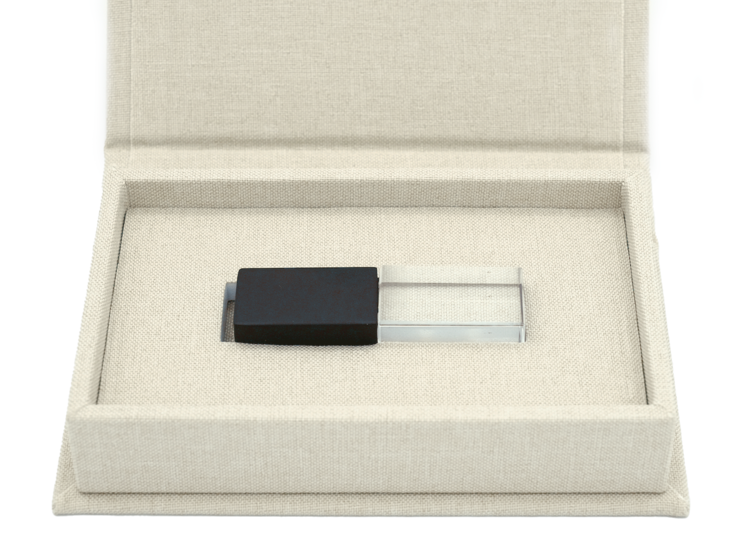 Black "Our Wedding" Linen box + USB