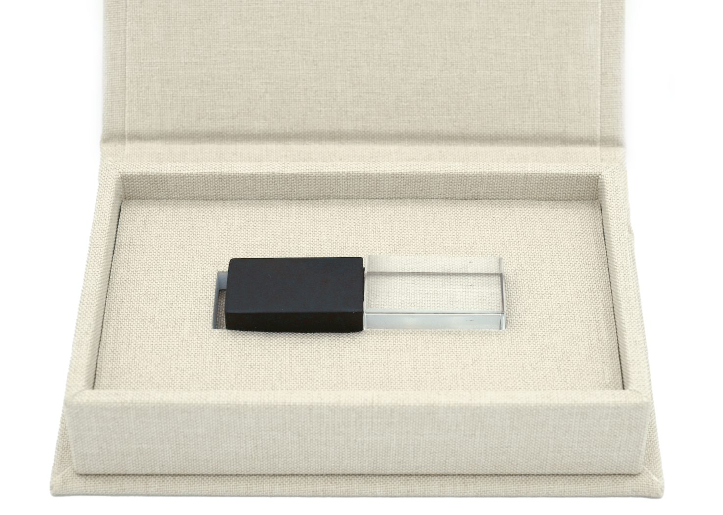 Black &quot;Our Wedding&quot; Linen box + USB