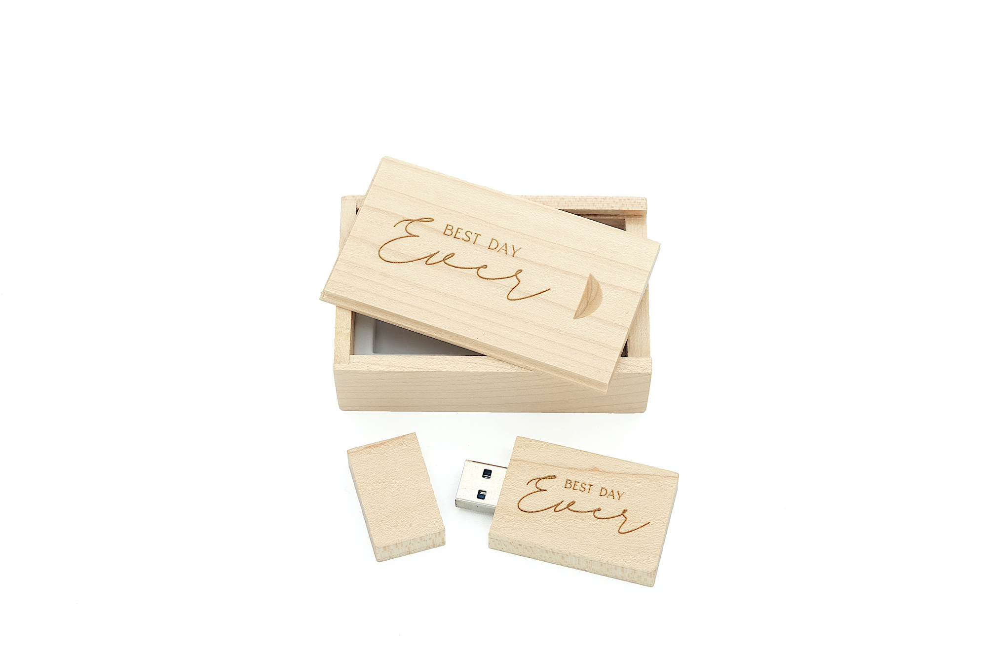 "Best Day Ever" Maple Box + USB