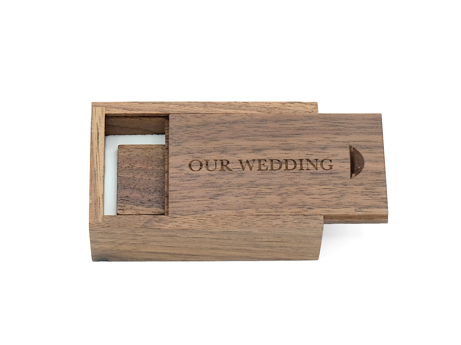 Bulk &quot;Our Wedding&quot;  Walnut Box + USB