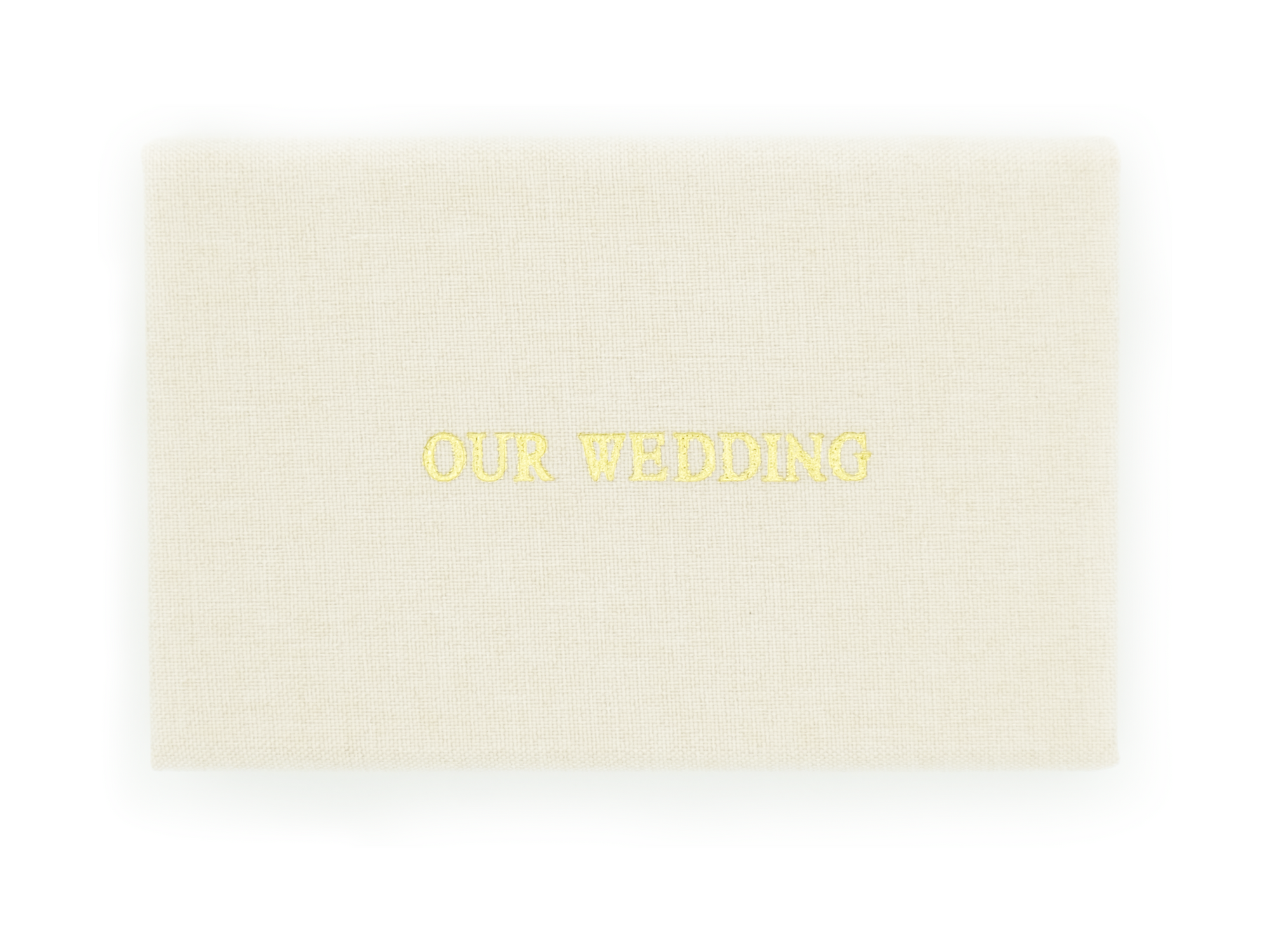 Gold &quot;Our Wedding&quot; Linen box + USB