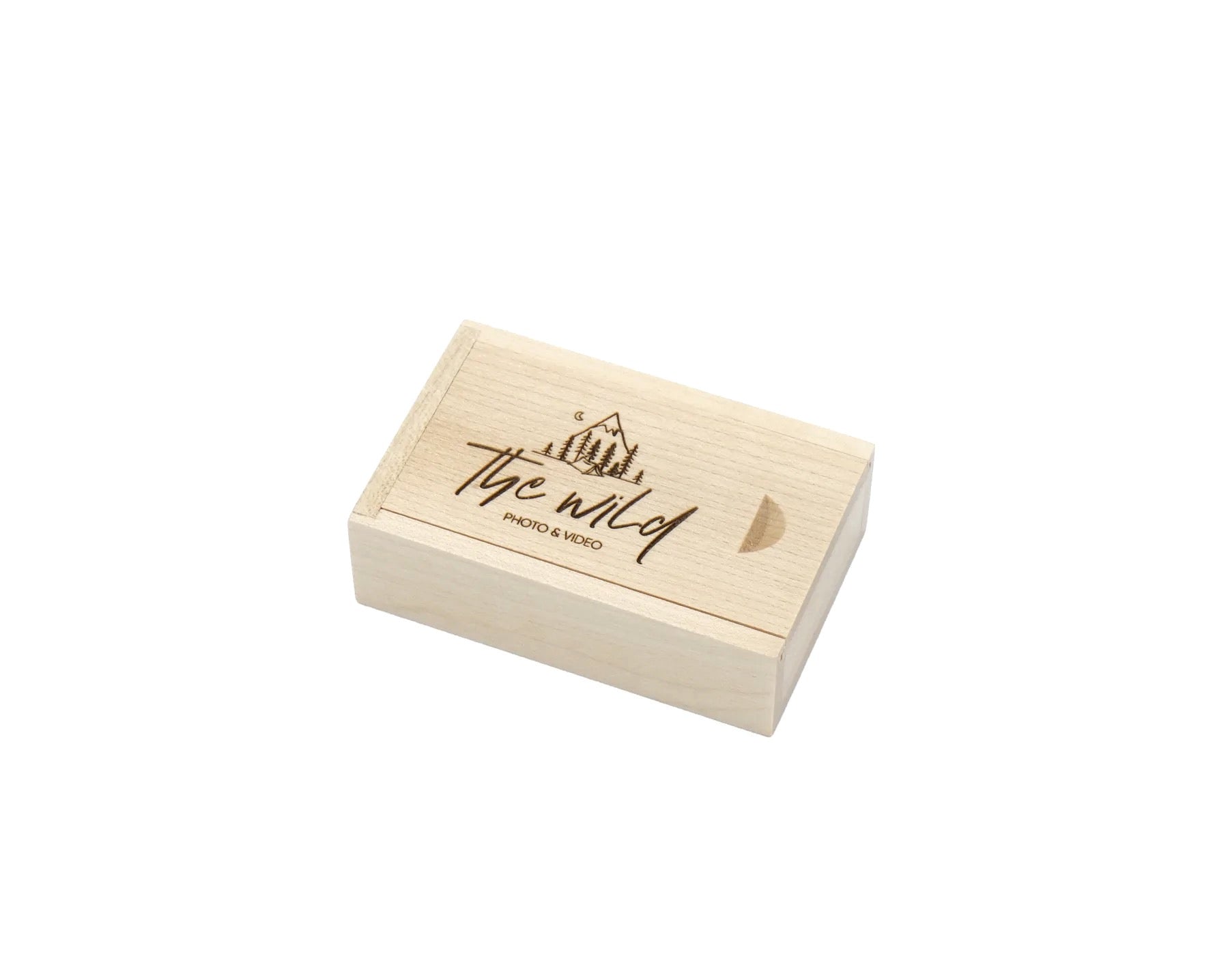 Custom Maple Engraved Box + USB