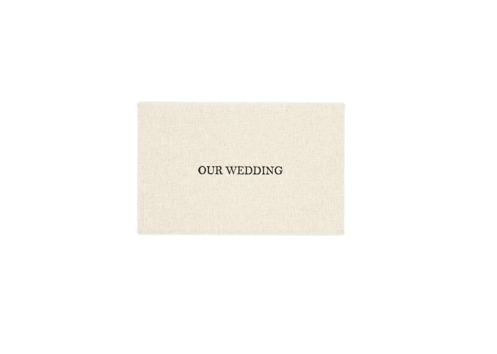 Black &quot;Our Wedding&quot;  Linen Box + Glass USB