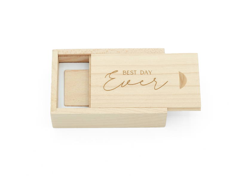 Bulk "Best Day Ever"  Maple Box + USB