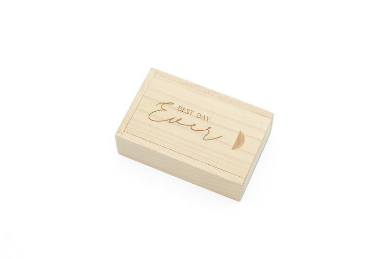 "Best Day Ever" Maple Box + USB
