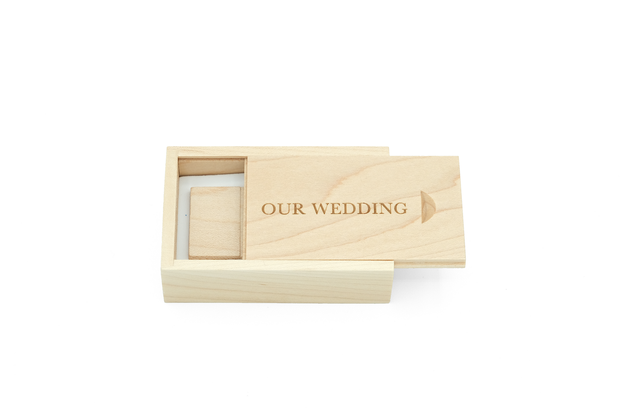 &quot;Our Wedding&quot; Maple Box + USB