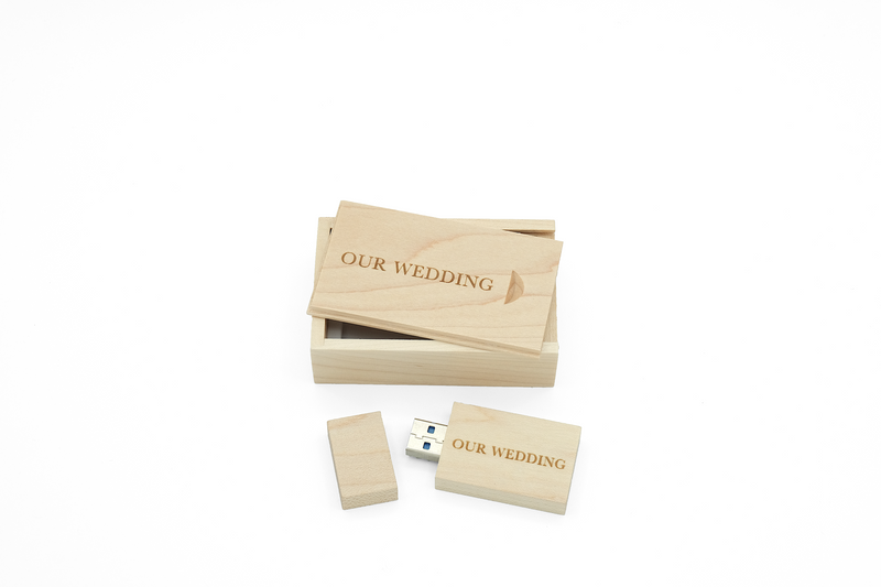 "Our Wedding" Maple Box + USB