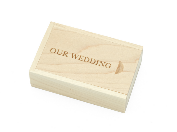 Bulk "Our Wedding"  Maple Box + USB
