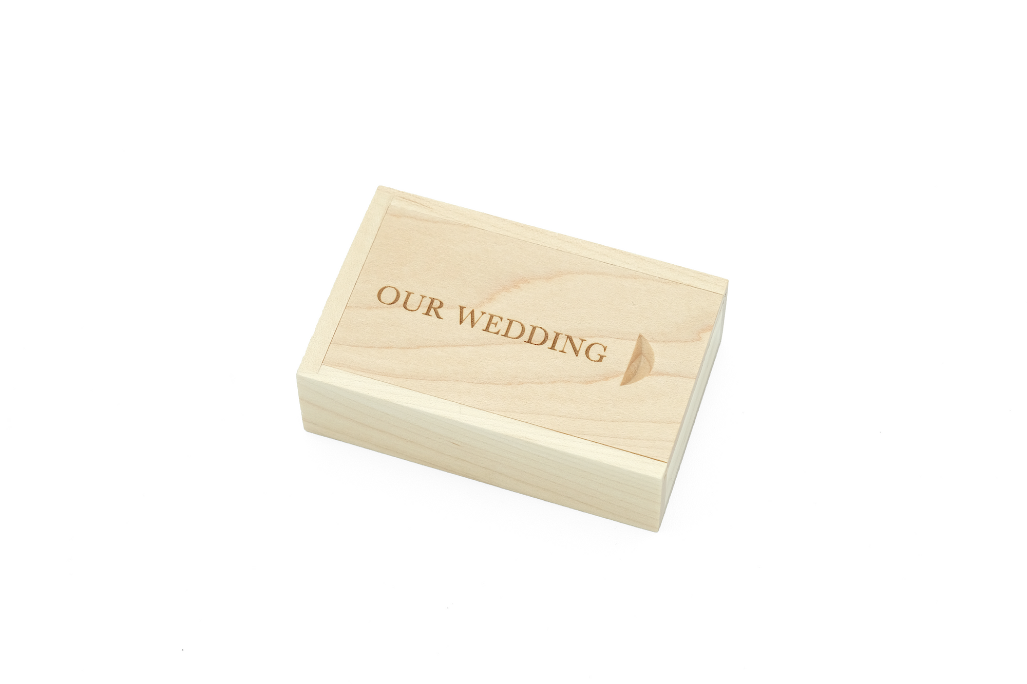 &quot;Our Wedding&quot; Maple Box + USB